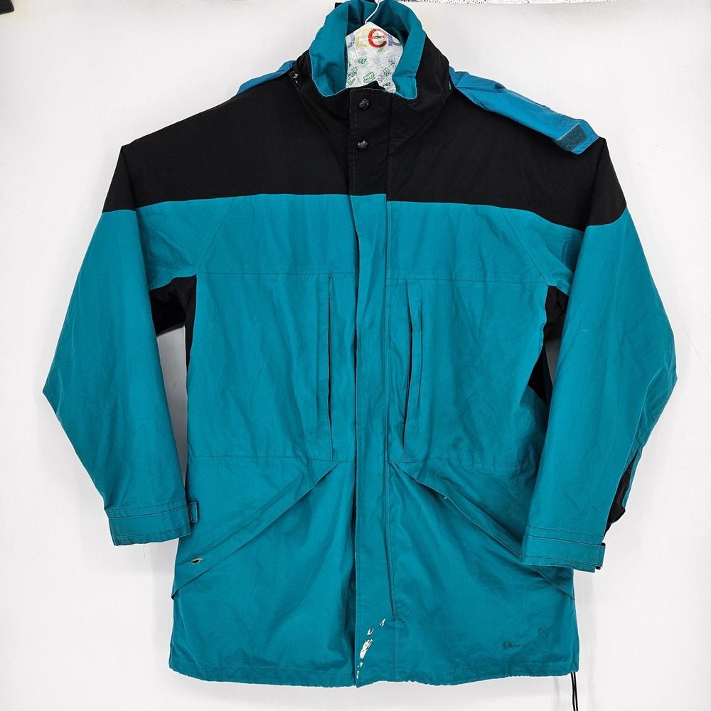 VTG Eastern Mountain‎ Sports EMS Jacket Mens Large Rain Hooded Soft Shell Hiking